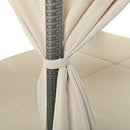 Adjustable Sun Bed With Curtain, High Comfort, With 3 Colors