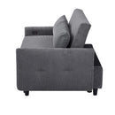 Pull-Out 2 Seat Modern Sleeper Sofa With 2 Throw Pillows And USB Ports by HouseOfZazla