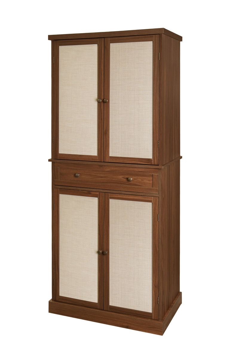 4 Door Cabinet with 1 Drawer, with 4 Adjustable Inner Shelves, Storage Cabinet