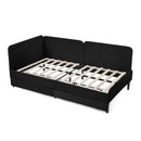 Upholstered Platform Bed Frame With 2 Storage Drawers And Adjustable Sofa Bed by HouseOfZazla