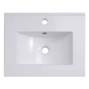 Modern Small Bathroom Vanity Cabinet With Ceramic Basin, Ample Storage, 1 Soft Close Door by HouseOfZazla