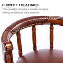 Swivel Cow Top Wooden Bar Stool, 360 Degree Swivel Bar Height Chair With Backs For Home Kitchen Counter by HouseOfZazla