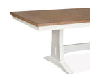 Kingston - Extendable Trestle Dining Table - Whisper White And Cerused Nutmeg by Unique Piece Furniture