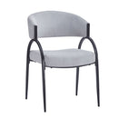Contemporary Upholstered Dining Chairs With Metal Legs (Set of 2)
