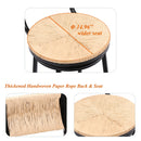 Bar Stools Swivel Counter Chairs With Metal Frame Hand Woven Paper Rope Dining Barstools For Kitchen Counter (Set of 2) by Unique Piece Furniture