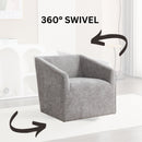 Nice Modern Upholstered Barrel Armchair, 360° Swivel