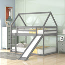 House Shape Bunk Bed With Slide And Ladder by HouseOfZazla
