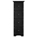 Tall Storage Cabinet With Doors And 4 Shelves For Living Room, Kitchen, Office, Bedroom, Bathroom, Modern by HouseOfZazla