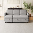 MH85.8' Sleeper Sofa, Sofa Bed - 2 in 1 Pull Out Sofa Bed with Storage Sofa, Sofa Sleeper with Pull Out Bed with Charging Port