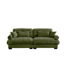 Modern Sofa With Bolstered Armrests And Pillows by HouseOfZazla