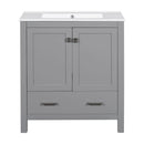 Bathroom Vanity With Single Sink, Combo Cabinet Undermount Sink, Bathroom Storage Cabinet With Two Doors And A Drawer, Soft Closing, Multifunctional Storage, Solid Wood Frame by Unique Piece Furniture