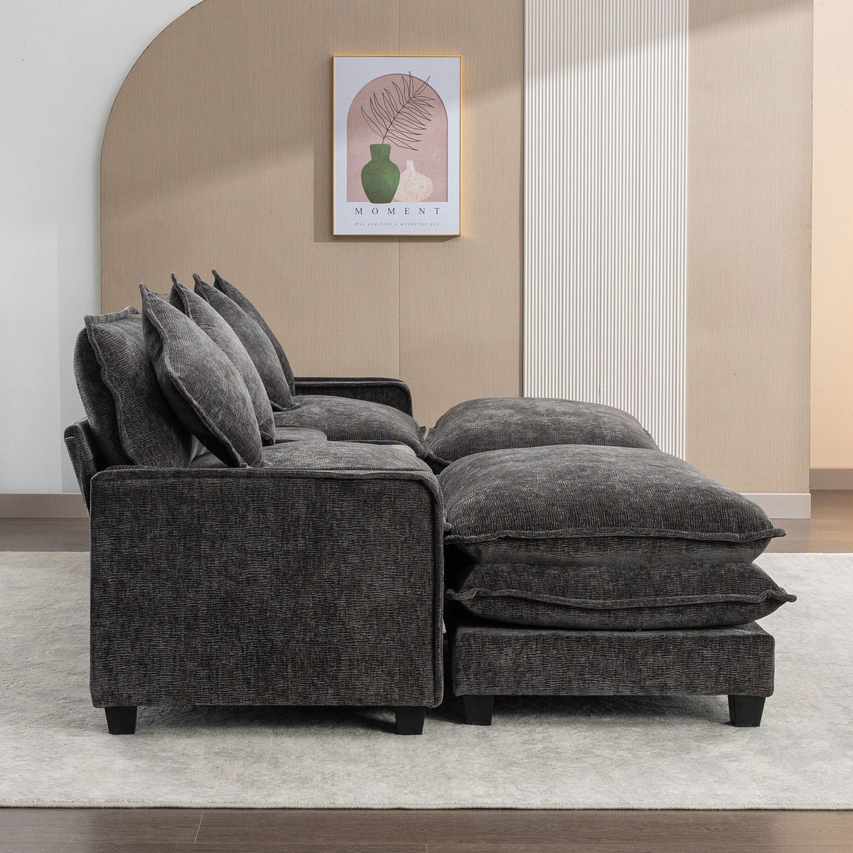 Modern Sectional Sofa With Removable Ottomans, USB Ports, photo 34 of 40