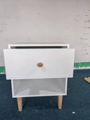 23.22"H Wooden Nightstand with One Drawer and Shelf by HouseOfZazla