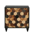 30.31" Modern Accent Cabinet with Honeycomb Pattern