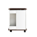 Adjustable End Table With Wheels, 360°Rotating Top And Storage Space by HouseOfZazla