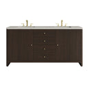 James Martin Gracyn 72" Double Bathroom Vanity, Sable