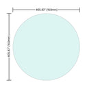 36" Round Tempered Glass Table Top Clear Glass 1 / 4" Thick Flat Polished Edge - Transparent by HouseOfZazla