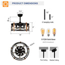 20'' Cage Ceiling Fan With Remote Control by HouseOfZazla