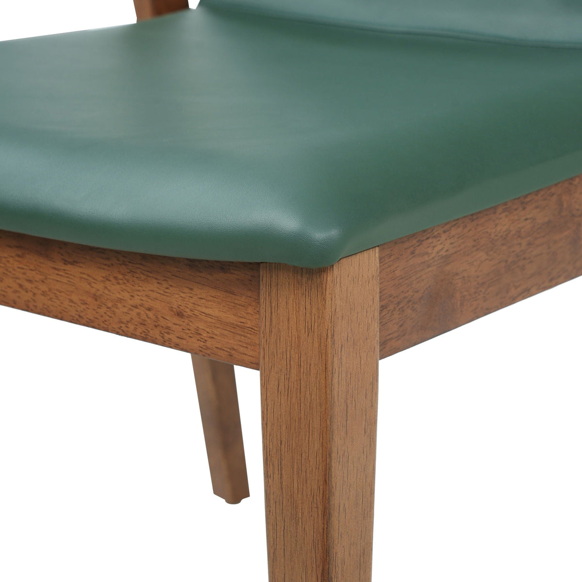 Dining Chairs (Set of 2) - Green / Walnut, photo 9 of 12