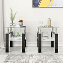 Modern Tempered Glass Tea Table, End Square Table For Living Room by Unique Piece Furniture