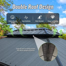 12'x14' Hardtop Gazebo with Resin Roof and Drainage Gutters by HouseOfZazla