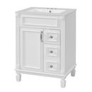 Bathroom Vanity With Sink, Compact Cabinet & 2 Drawers And Adjustable Shelf by HouseOfZazla