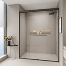 Double Sliding Shower Door, Semi-Frameless Bypass Bathroom Sliding Door With 1/4" (6 Mm) Tempered Glass For Walk-In Shower by HouseOfZazla