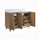 Fully Assembled 48" Freestanding Single Sink Light Coffee Bathroom Vanity by HouseOfZazla