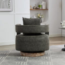 29.1"W Swivel Accent Open Back Barrel Chair by HouseOfZazla
