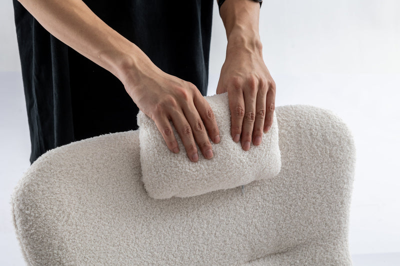 35.5 inch Rocking Chair with Pocket, Soft Teddy Fabric Rocking Chair for Nursery, Comfy Wingback Glider Rocker with Safe Solid Wood Base for Living Room Bedroom Balcony (white)