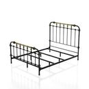 Transitional Style Bed With Accents