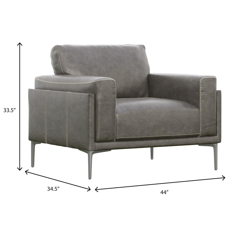Transitional Fabric Chair - Dark Gray, photo 5 of 6