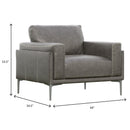 Transitional Fabric Chair - Dark Gray