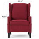 Westeros Wing Back Fabric Upholstered Recliner by Unique Piece Furniture