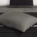 7 Piece Faux Suede Comforter Set Black King