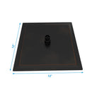 Luxury Rain Fixed Shower Head 12" Square Oil Rubbed Bronze Stainless Steel - Oil-Rubbed Bronze by HouseOfZazla