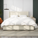 Anna - Upholstered Wingback Platform Bed With 4 Drawers Storage by HouseOfZazla