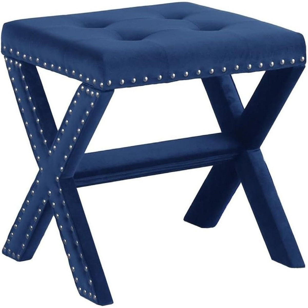 Upholstered Accent Bench With Nailhead Trim, photo 4 of 23