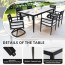 Modern 7PC Outdoor Patio Aluminum Dining Set