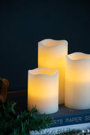 LED Candles With Remote Timer (Set of 3) - Ivory by Unique Piece Furniture