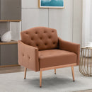Accent Chair, leisure single sofa with Rose Golden feet