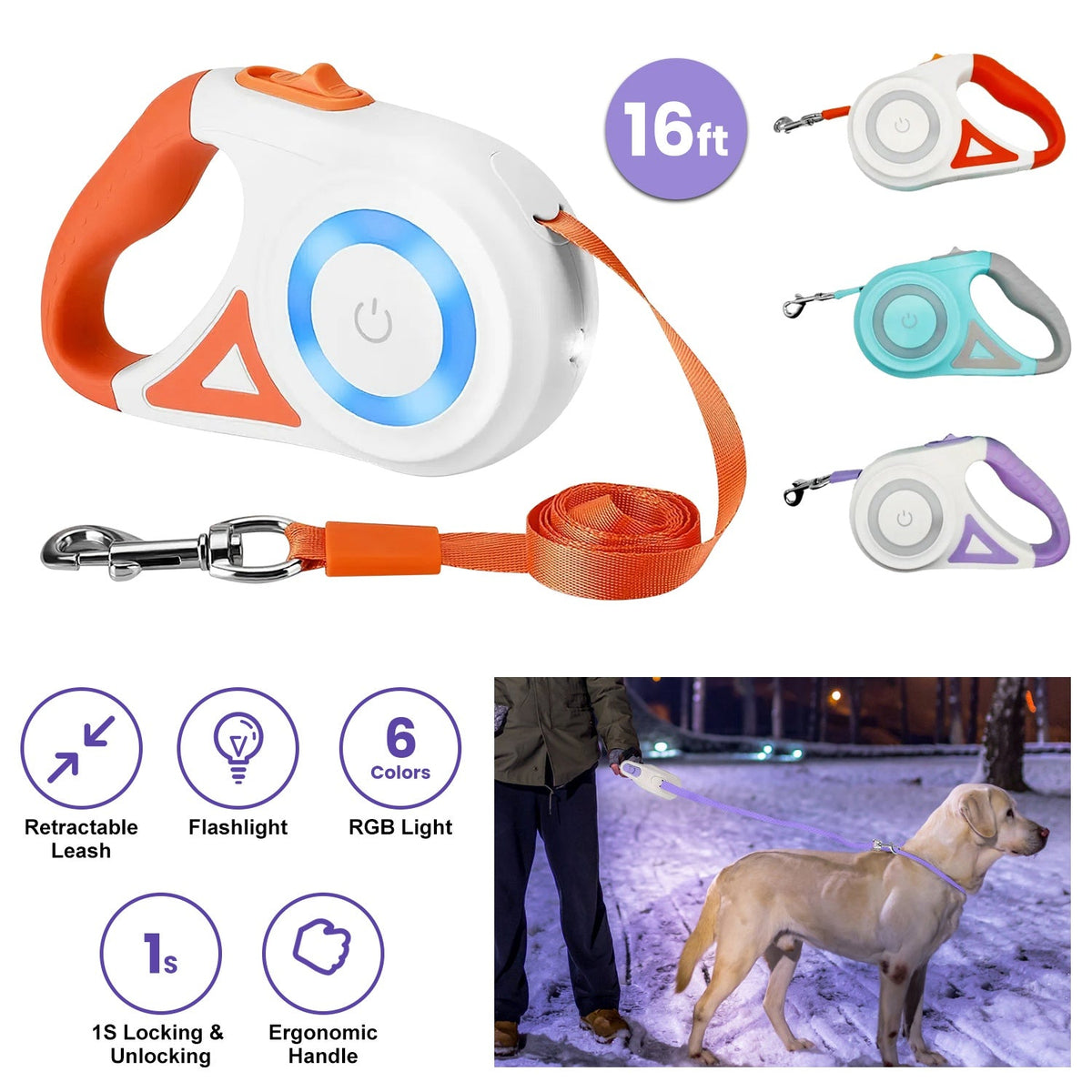 GBruno 16FT Retractable Dog Leash, photo 2 of 8