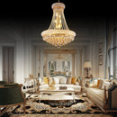 24-Inch Gold Crystal Chandelier, 12-Light French Empire Style Ceiling Light by HouseOfZazla