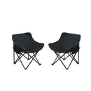 2 Pieces Outdoor Camping Chairs Folding / Portable, Comfortable Seating, Durable Steel Fram