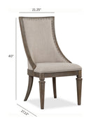 Lancaster - Dining Arm Chair With Upholstered Seat & Back (Set of 2) - Dovetail Gray