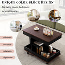 Adjustable End Table With Wheels, 360°Rotating Top And Storage Space by HouseOfZazla