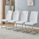 Modern Dining Chairs With Padded Seat, Metal Legs by Unique Piece Furniture
