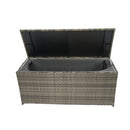 Lightweight Wicker Outdoor Storage Box Doubles As Side Table