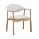 Upholstered Dining Chairs with Curved Back by HouseOfZazla