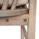 Outdoor Dining Chairs Set of 2 with Acacia Wood and Cream Washable Cushions by HouseOfZazla